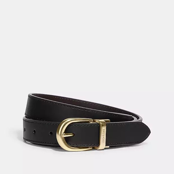 Coach Classic Buckle Cut To Size Reversible Belt Brown Signature Print MSRP $128 - Picture 1 of 2